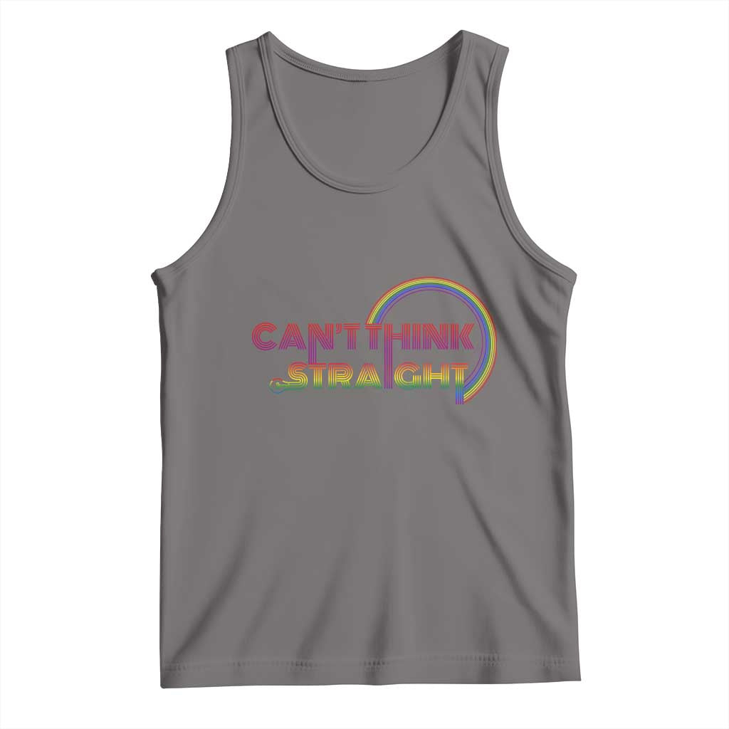 LGBT Pride Tank Top Can't Think Straight Rainbow Gay Lesbian TS09 Deep Heather Print Your Wear