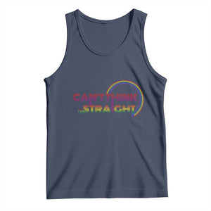 LGBT Pride Tank Top Can't Think Straight Rainbow Gay Lesbian TS09 Navy Print Your Wear