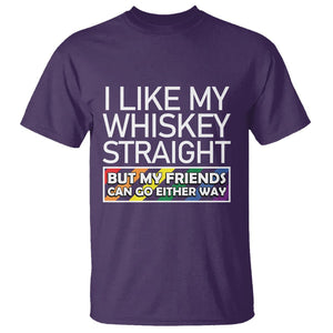 LGBTQ Ally T Shirt I Like My Whiskey Straight But My Friends Can Go Either Way LGBT Pride TS09 Purple Print Your Wear