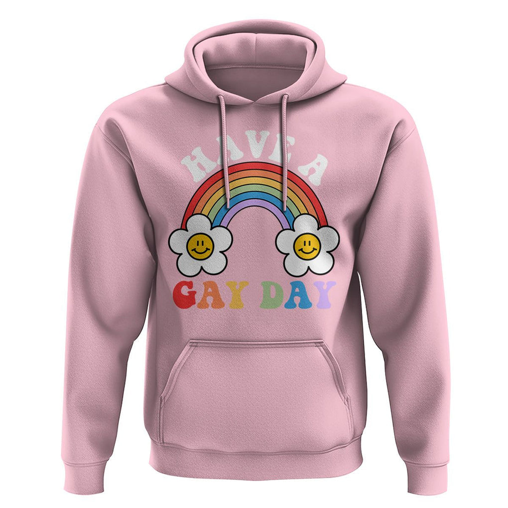 Funny LGBT Pride Hoodie Have A Gay Day Rainbow TS09 Light Pink Print Your Wear