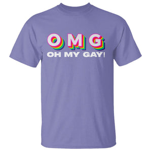 Funny LGBT Pride T Shirt OMG Oh My Gay TS09 Violet Print Your Wear