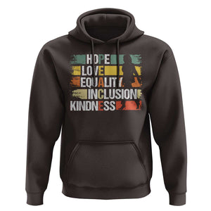 Harris Madam President 2024 Hoodie Peace Love Equality Hope Diversity Kamala Support TS09 Dark Chocolate Print Your Wear