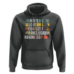 Harris Madam President 2024 Hoodie Peace Love Equality Hope Diversity Kamala Support TS09 Dark Heather Print Your Wear