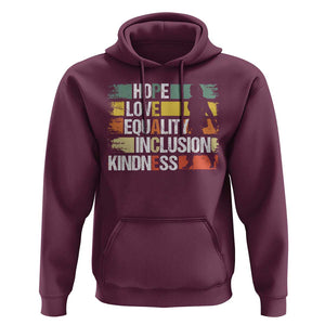 Harris Madam President 2024 Hoodie Peace Love Equality Hope Diversity Kamala Support TS09 Maroon Print Your Wear