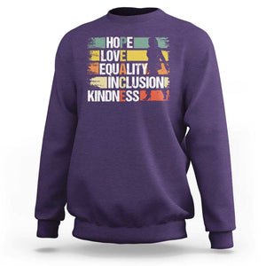 Harris Madam President 2024 Sweatshirt Peace Love Equality Hope Diversity Kamala Support TS09 Purple Print Your Wear