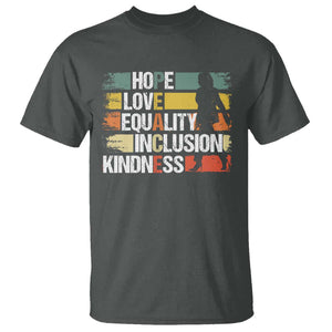 Harris Madam President 2024 T Shirt Peace Love Equality Hope Diversity Kamala Support TS09 Dark Heather Print Your Wear