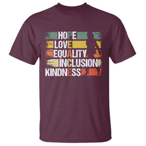 Harris Madam President 2024 T Shirt Peace Love Equality Hope Diversity Kamala Support TS09 Maroon Print Your Wear