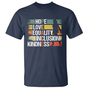 Harris Madam President 2024 T Shirt Peace Love Equality Hope Diversity Kamala Support TS09 Navy Print Your Wear