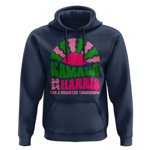 Harris Supporter Hoodie Kamala For A Brighter Tomorrow Retro Boho Aesthetic TS09 Navy Print Your Wear