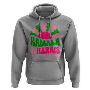 Harris Supporter Hoodie Kamala For A Brighter Tomorrow Retro Boho Aesthetic TS09 Sport Gray Print Your Wear