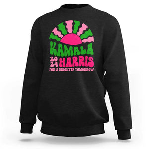 Harris Supporter Sweatshirt Kamala For A Brighter Tomorrow Retro Boho Aesthetic TS09 Black Print Your Wear