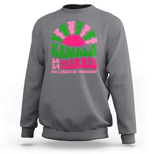 Harris Supporter Sweatshirt Kamala For A Brighter Tomorrow Retro Boho Aesthetic TS09 Charcoal Print Your Wear