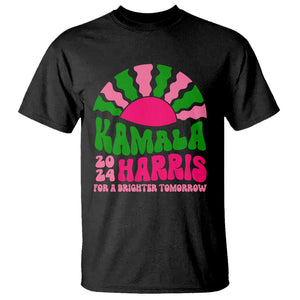 Harris Supporter T Shirt Kamala For A Brighter Tomorrow Retro Boho Aesthetic TS09 Black Print Your Wear