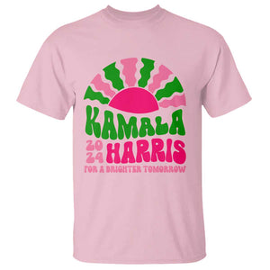 Harris Supporter T Shirt Kamala For A Brighter Tomorrow Retro Boho Aesthetic TS09 Light Pink Print Your Wear