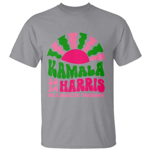 Harris Supporter T Shirt Kamala For A Brighter Tomorrow Retro Boho Aesthetic TS09 Sport Gray Print Your Wear