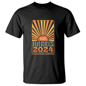 Vote Harris 2024 T Shirt Kamala For A Brighter Tomorrow Retro Boho Aesthetic TS09 Black Print Your Wear