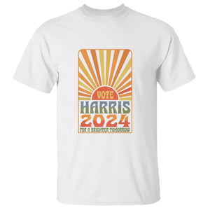 Vote Harris 2024 T Shirt Kamala For A Brighter Tomorrow Retro Boho Aesthetic TS09 White Print Your Wear