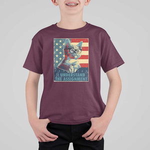 Harris Supporter T Shirt For Kid I Understand The Assignment Kamala Childless Cat Ladies TS09 Maroon Print Your Wear