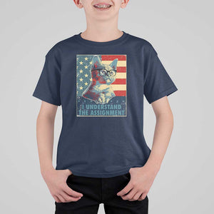 Harris Supporter T Shirt For Kid I Understand The Assignment Kamala Childless Cat Ladies TS09 Navy Print Your Wear