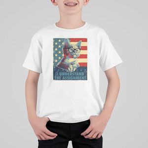 Harris Supporter T Shirt For Kid I Understand The Assignment Kamala Childless Cat Ladies TS09 White Print Your Wear