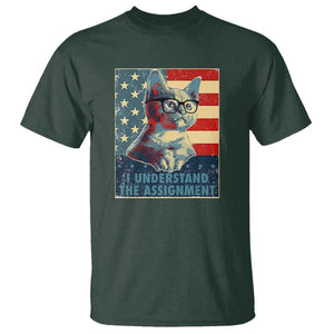 Harris Supporter T Shirt I Understand The Assignment Kamala Childless Cat Ladies TS09 Dark Forest Green Print Your Wear