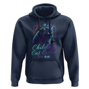 Harris Supporter Hoodie Childless Cat Ladies Vote Blue Kamala 2024 TS09 Navy Print Your Wear