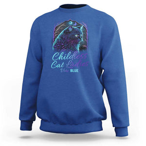 Harris Supporter Sweatshirt Childless Cat Ladies Vote Blue Kamala 2024 TS09 Royal Blue Print Your Wear