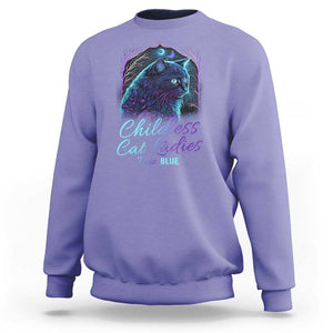 Harris Supporter Sweatshirt Childless Cat Ladies Vote Blue Kamala 2024 TS09 Violet Print Your Wear