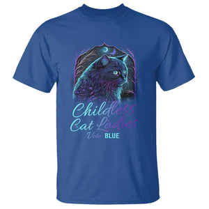 Harris Supporter T Shirt Childless Cat Ladies Vote Blue Kamala 2024 TS09 Royal Blue Print Your Wear