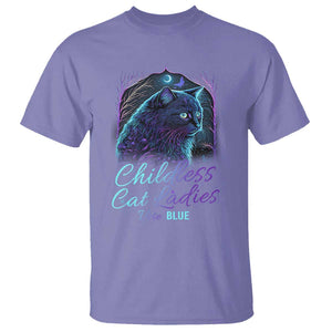 Harris Supporter T Shirt Childless Cat Ladies Vote Blue Kamala 2024 TS09 Violet Print Your Wear