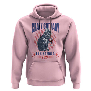 Harris Supporter Hoodie Crazy Cat Lady For Kamala 2024 TS09 Light Pink Print Your Wear