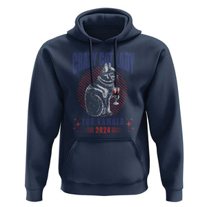 Harris Supporter Hoodie Crazy Cat Lady For Kamala 2024 TS09 Navy Print Your Wear