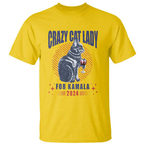 Harris Supporter T Shirt Crazy Cat Lady For Kamala 2024 TS09 Daisy Print Your Wear