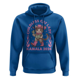 Harris Supporter Hoodie Cowboy Childless Cat Lady Kamala 2024 TS09 Royal Blue Print Your Wear