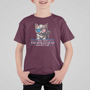 US President Election Debate 2024 T Shirt For Kid Morals Of An Alley Cat TS09 Maroon Print Your Wear