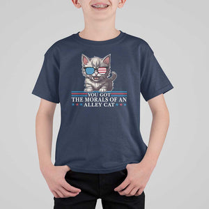 US President Election Debate 2024 T Shirt For Kid Morals Of An Alley Cat TS09 Navy Print Your Wear