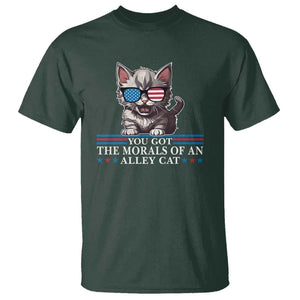 US President Election Debate 2024 T Shirt Morals Of An Alley Cat TS09 Dark Forest Green Print Your Wear