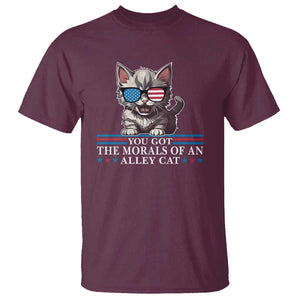 US President Election Debate 2024 T Shirt Morals Of An Alley Cat TS09 Maroon Print Your Wear