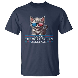 US President Election Debate 2024 T Shirt Morals Of An Alley Cat TS09 Navy Print Your Wear