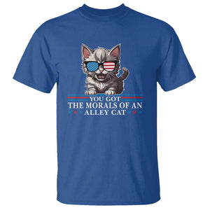 US President Election Debate 2024 T Shirt Morals Of An Alley Cat TS09 Royal Blue Print Your Wear