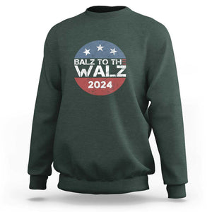 Tim Walz 2024 Sweatshirt Balz To The Walz Kamala Support TS09 Dark Forest Green Print Your Wear