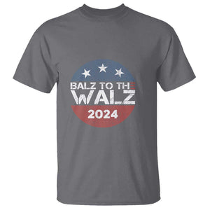 Tim Walz 2024 T Shirt Balz To The Walz Kamala Support TS09 Charcoal Print Your Wear