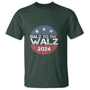 Tim Walz 2024 T Shirt Balz To The Walz Kamala Support TS09 Dark Forest Green Print Your Wear