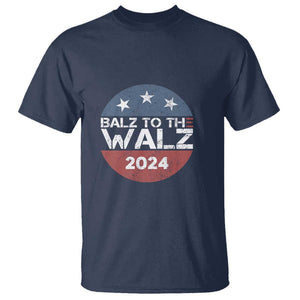 Tim Walz 2024 T Shirt Balz To The Walz Kamala Support TS09 Navy Print Your Wear