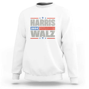 Harris Waltz 2024 Sweatshirt Kamala Support US President Election TS09 White Print Your Wear