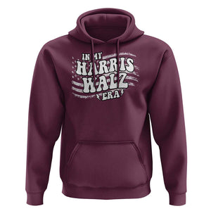 In My Harris Walz Era Hoodie Kamala Support Groovy American Flag TS09 Maroon Print Your Wear