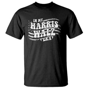 In My Harris Walz Era T Shirt Kamala Support Groovy American Flag TS09 Black Print Your Wear