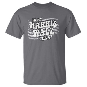 In My Harris Walz Era T Shirt Kamala Support Groovy American Flag TS09 Charcoal Print Your Wear