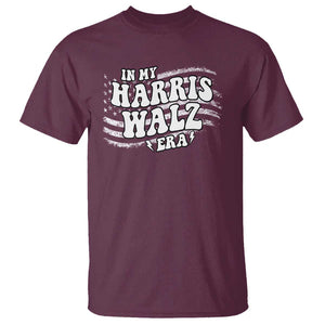 In My Harris Walz Era T Shirt Kamala Support Groovy American Flag TS09 Maroon Print Your Wear