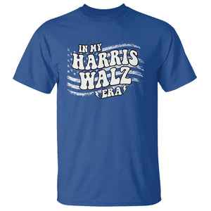 In My Harris Walz Era T Shirt Kamala Support Groovy American Flag TS09 Royal Blue Print Your Wear